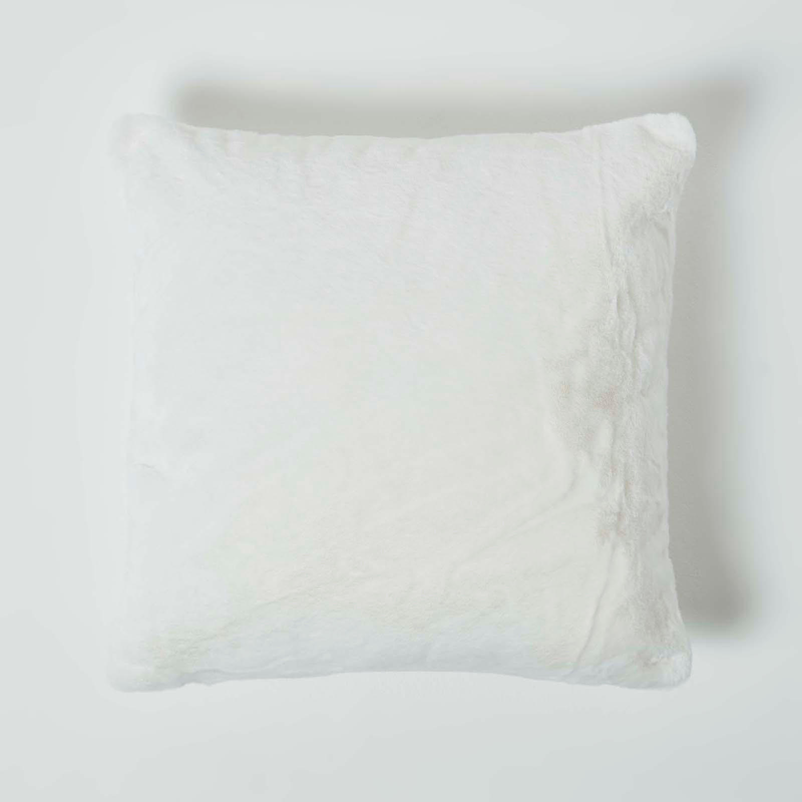 KISSENHÜLLE Kunstfell creme 46/46 cm - Creme, Textil (46/46cm) - Homescapes