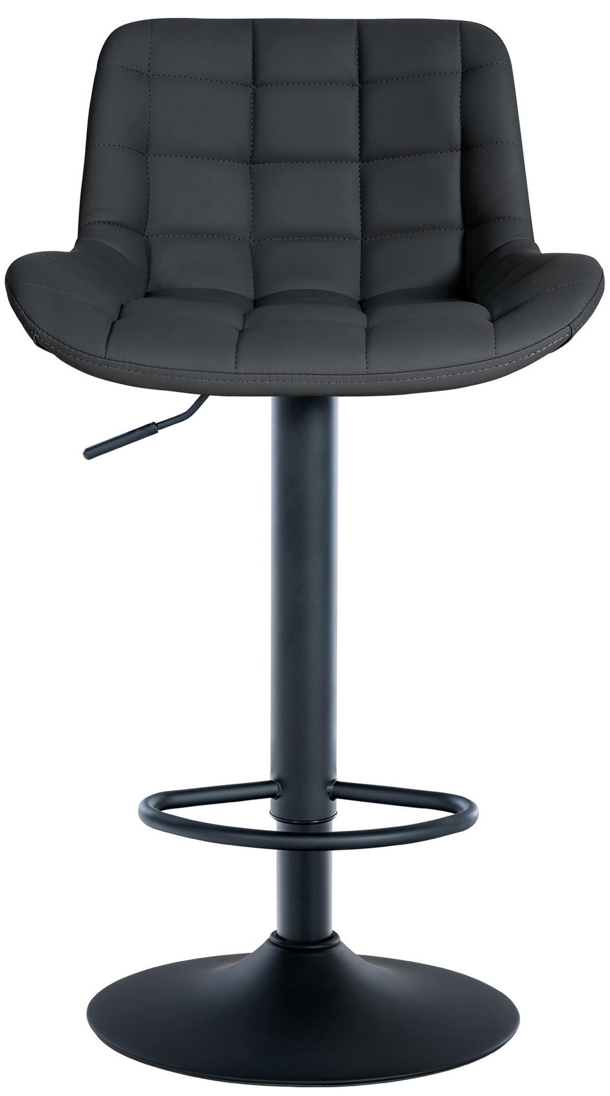 BARHOCKER 2er Set Tower Kunstleder schwarz - Schwarz, Kunststoff/Metall (48/105/54cm) - TPFLiving