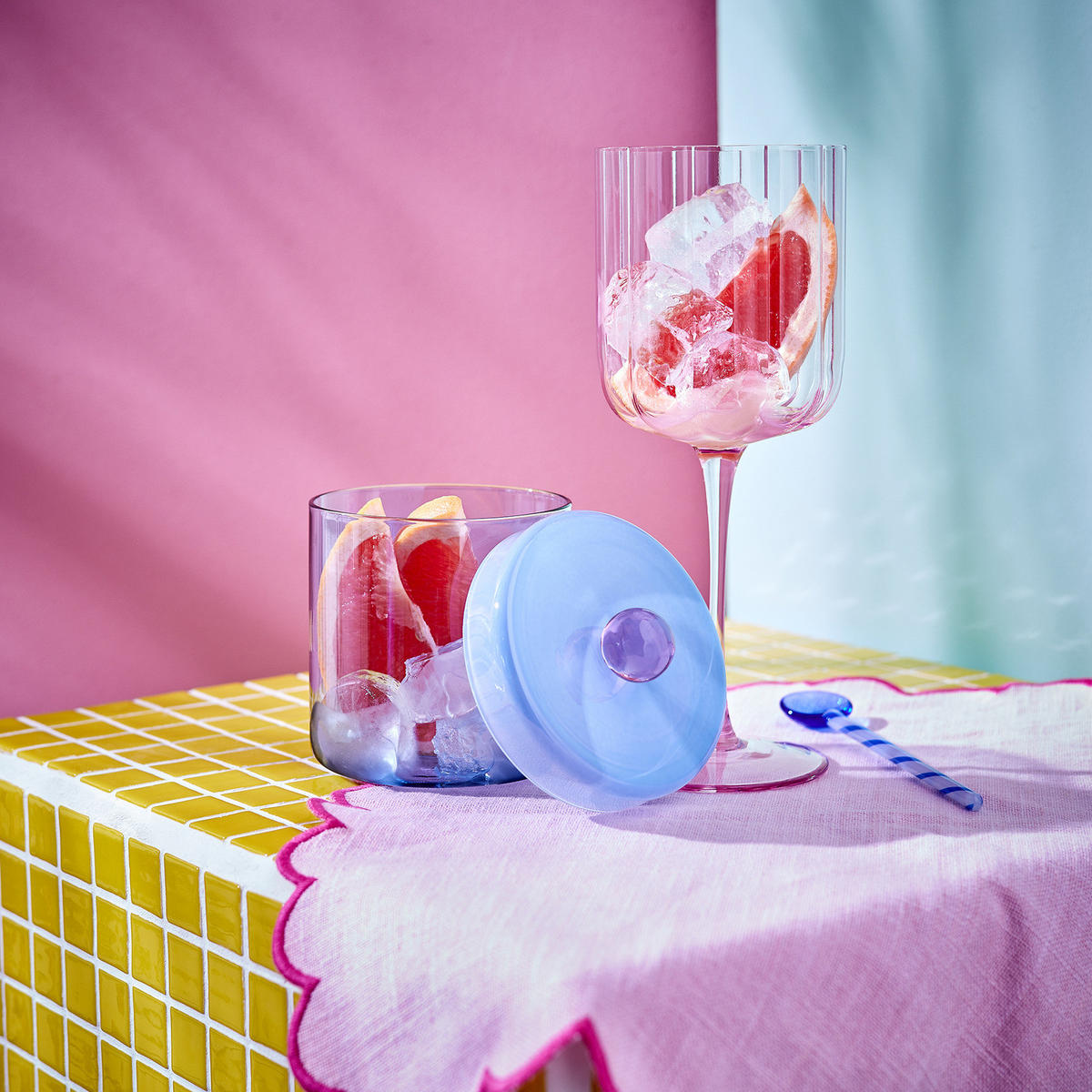 AUFBEWAHRUNGSGLAS Globe - Blau, Glas (11/11/11cm) - Butlers