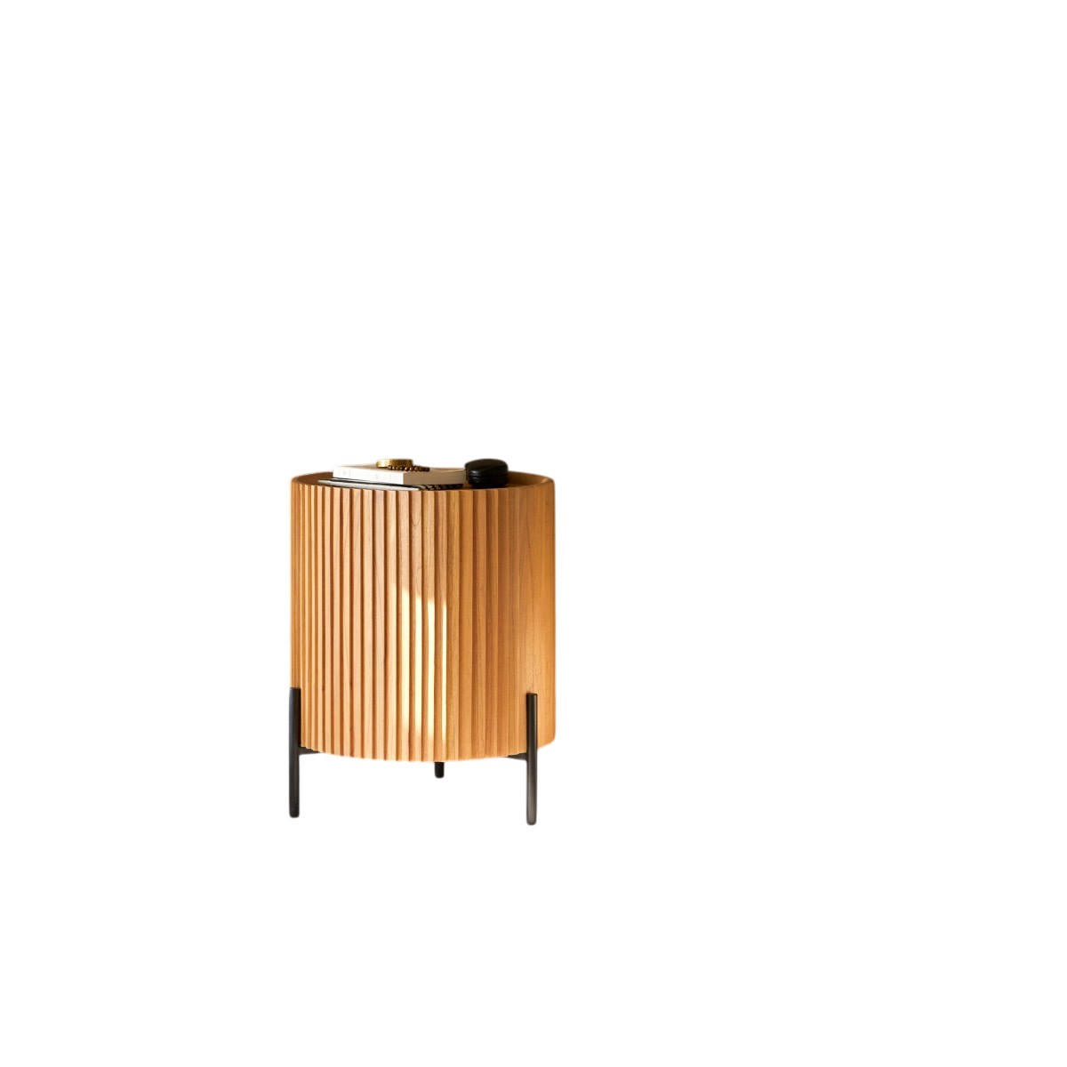 BEISTELLTISCH Lou Hellbraun aus Dunkles Mindiholz - Hellbraun, Holz (47/47/57cm) - Tikamoon