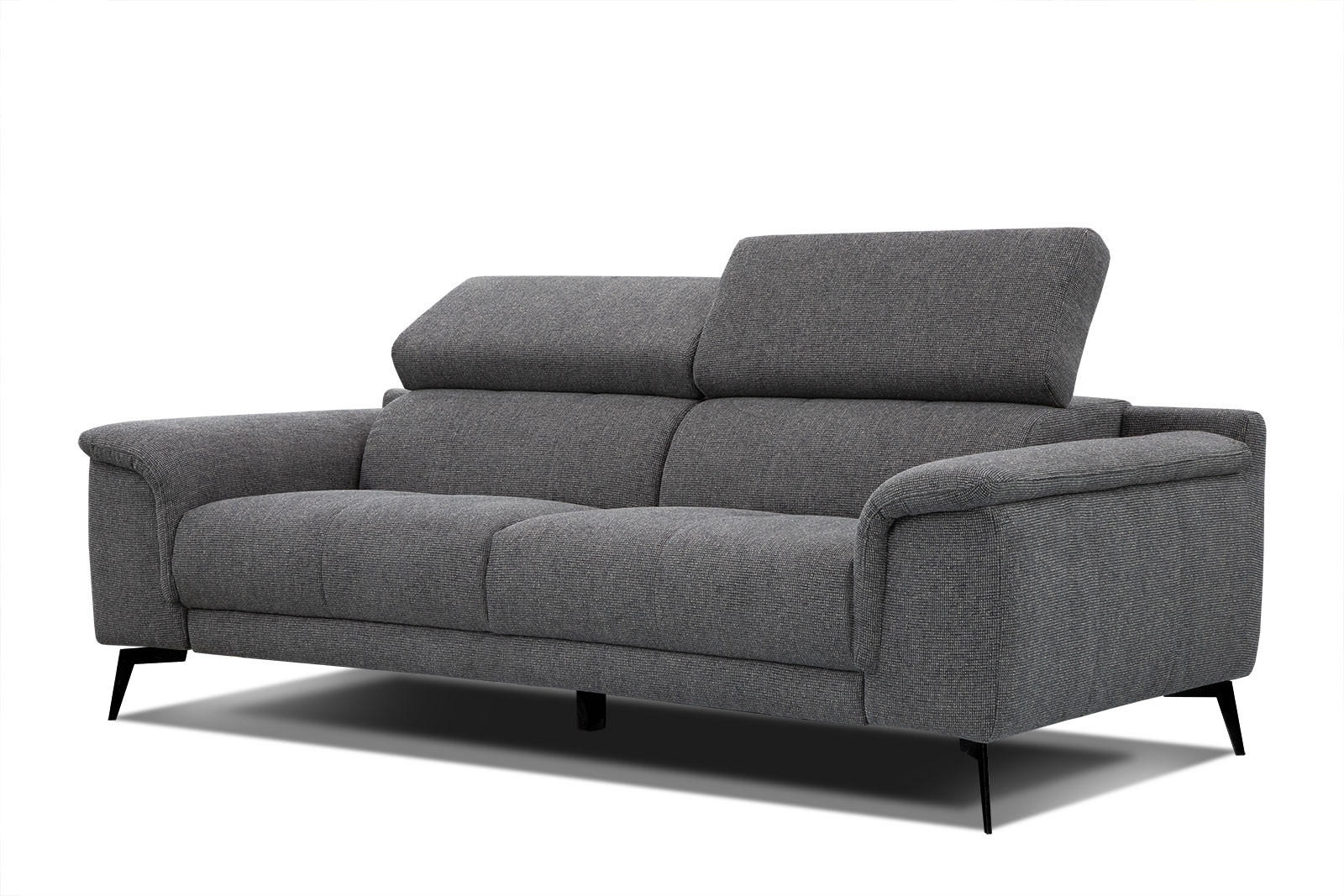 SOFA FIERO 3-Sitzer, dunkelgrau - Dunkelgrau, Holzwerkstoff/Textil (212/82/103cm) - Courtois Laville