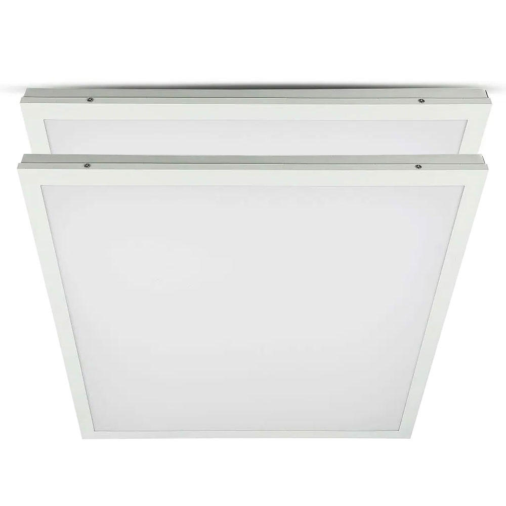 LED DECKENLEUCHTE Kunststoff Weiß 2er Set - Weiß, Kunststoff (59.5/59.5/3cm)