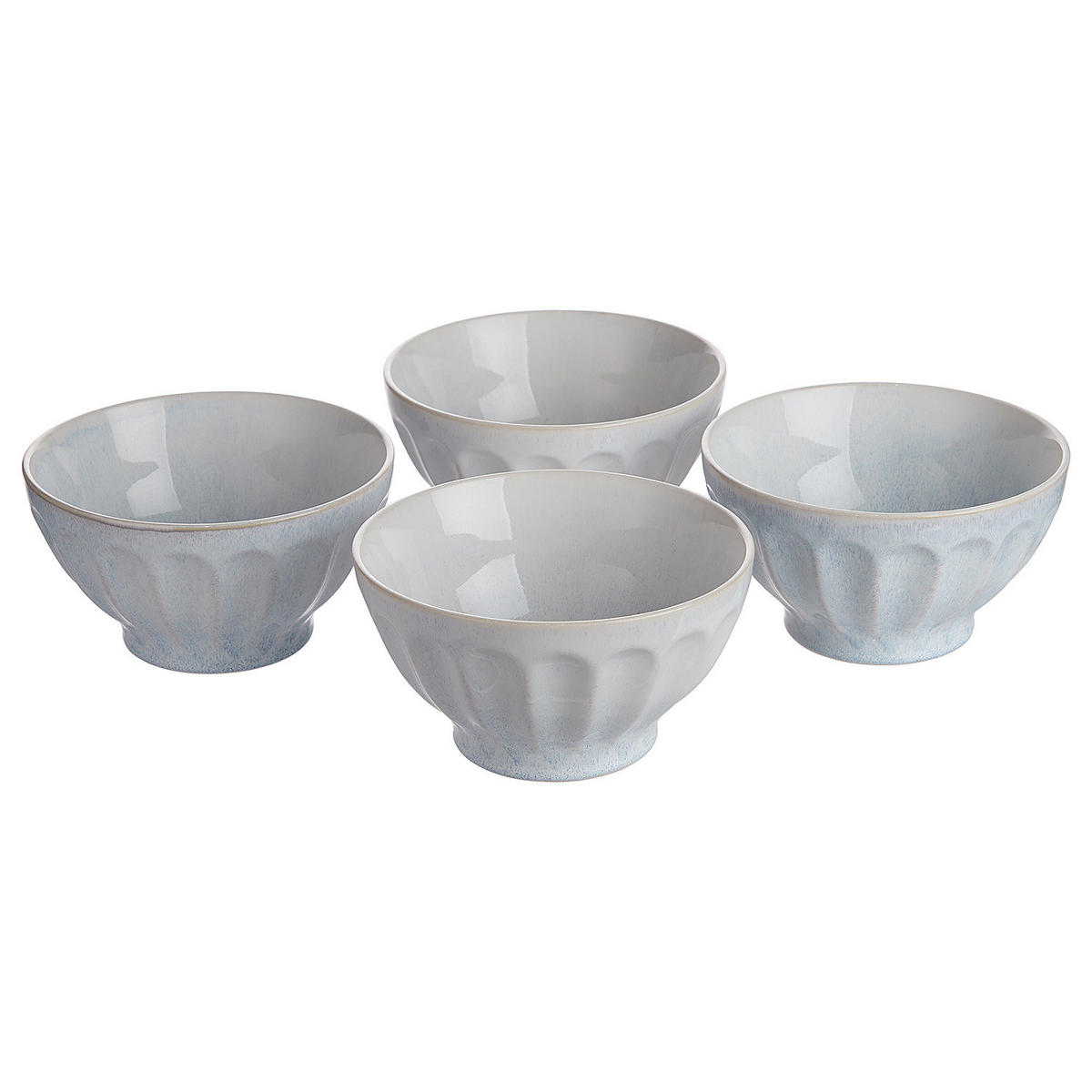 SCHÜSSEL (4er Set) Bergamo - Hellblau, Keramik (16/16/9cm) - Butlers