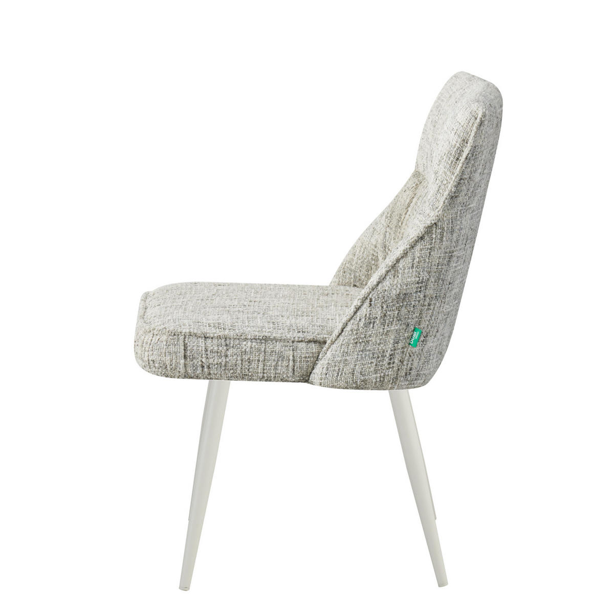 ESSZIMMERSTUHL MELINA 2er-Set - Hellgrau/Weiß, Textil/Metall (49/83/62cm) - DUBI Möbel