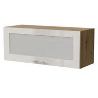 KLAPPHÄNGESCHRANK Brerra W4BS/90 WKF Eiche Artisan / RAL 9001 creme Hochglanz 90 / 32,5 / 36cm - Creme/Eiche Artisan, Holz/Holzwerkstoff (90/36/32.5cm) - Feldmann-Wohnen