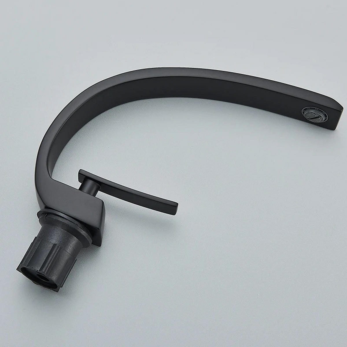 WASCHTISCHARMATUR Luxus Messing, Heiß Kalt Wasser, Schwarz - Schwarz, Metall (22/20/5cm) - Kaket
