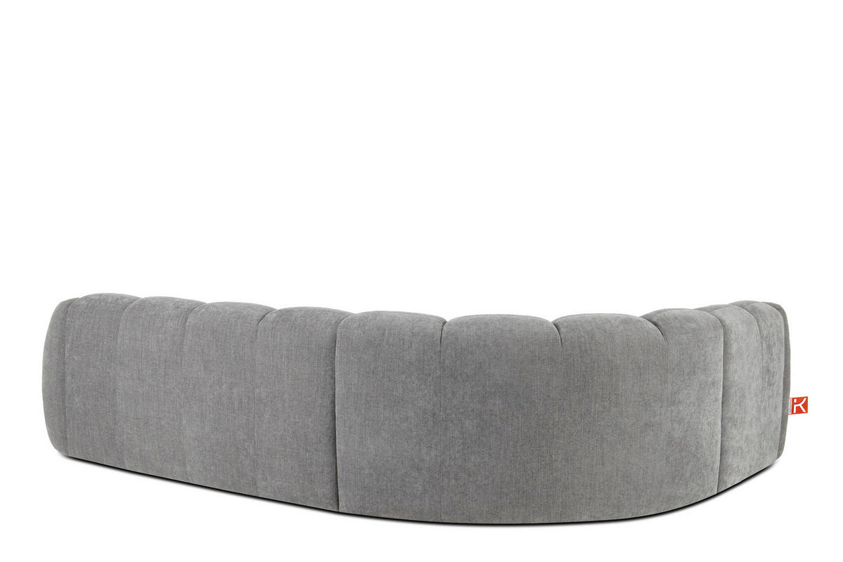 ECKSOFA LINKS FLAVA, hell Aschgrau - Hellgrau, Holz/Holzwerkstoff (310/230cm) - KONSIMO®