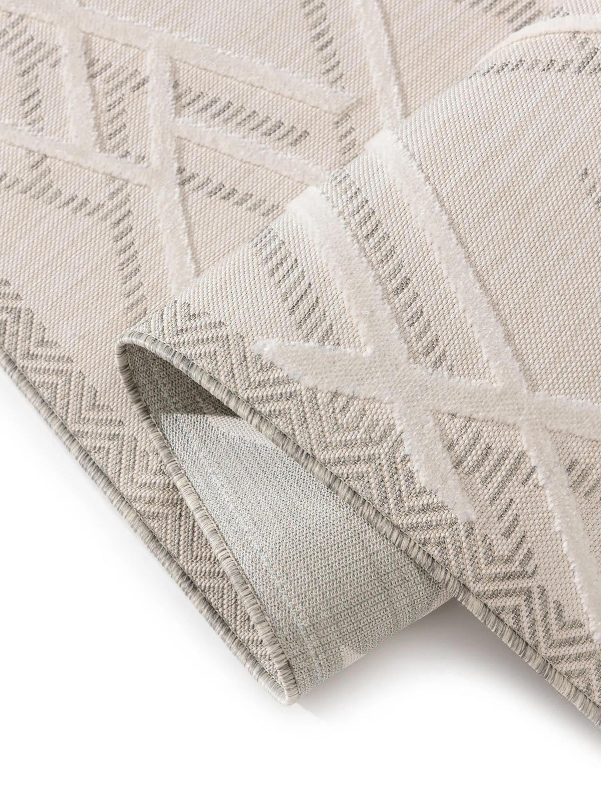 VNITŘNÍ a venkovní běhoun Flora Krémová 80x300 cm - krémová, plast/umělá hmota (80/300cm) - benuta