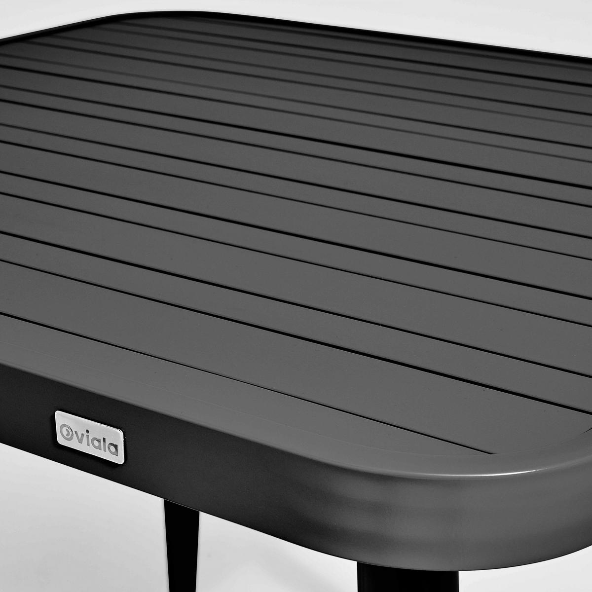 GARTENSET 3-tlg., Grau/Schwarz - Schwarz, Metall - Oviala