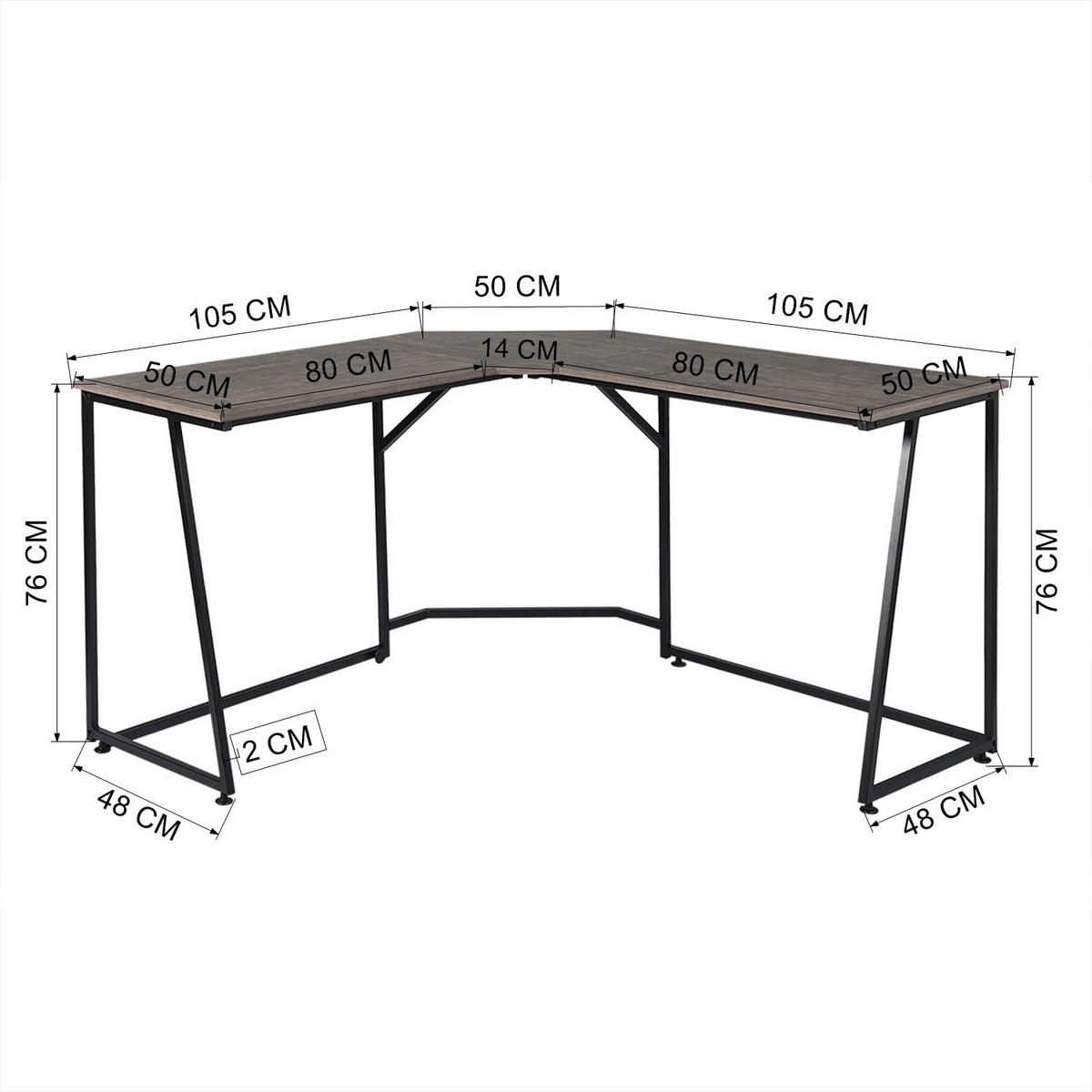 SCHREIBTISCH 50/105/75 cm in Braun - Braun, Holzwerkstoff (105/50/75cm) - Urban Meuble