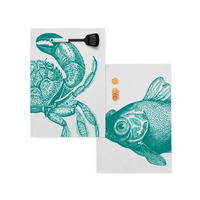 GESCHIRRTUCH (2 tlg) blue sea 70x50 cm mehrfarbig - Multicolor, Textil (70/50cm) - Happy Friday