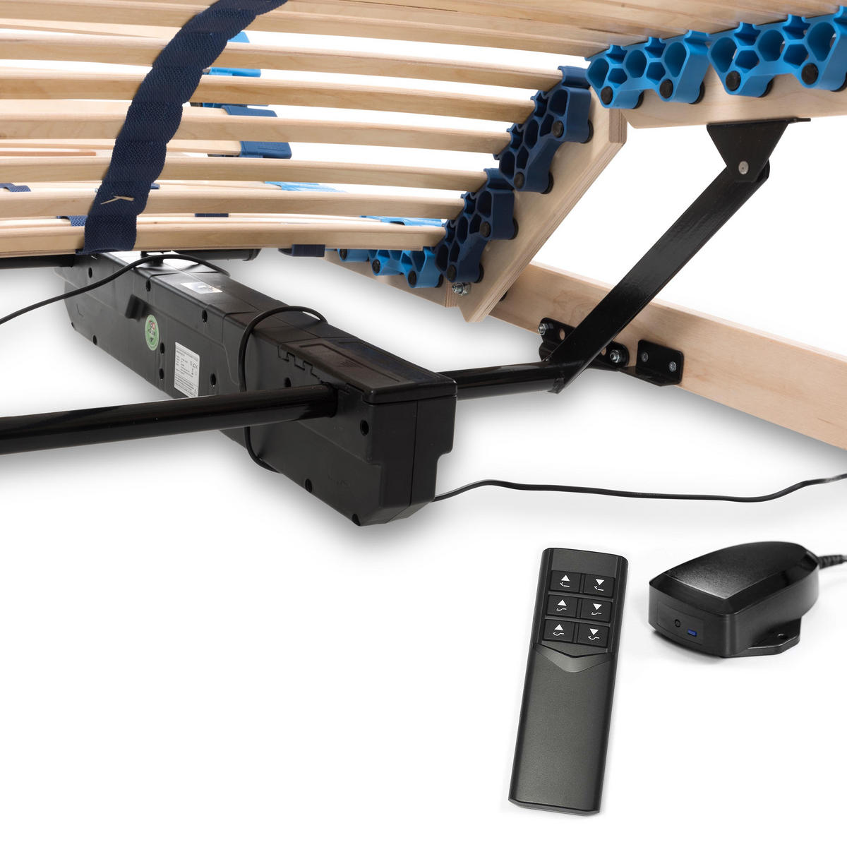 ELEKTRISCHER Lattenrost Superflex, NV Fertig montiert, Größe: 90x220 - Anthrazit, Holz (90/220cm) - Betten-ABC