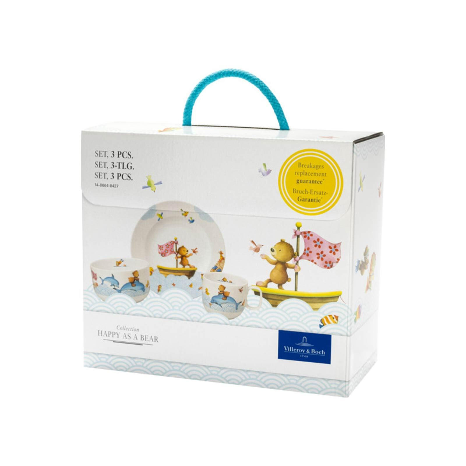 KINDERGESCHIRR Happy as a Bear bunt 3er Set - Multicolor, Keramik (1/1/1cm) - Villeroy & Boch