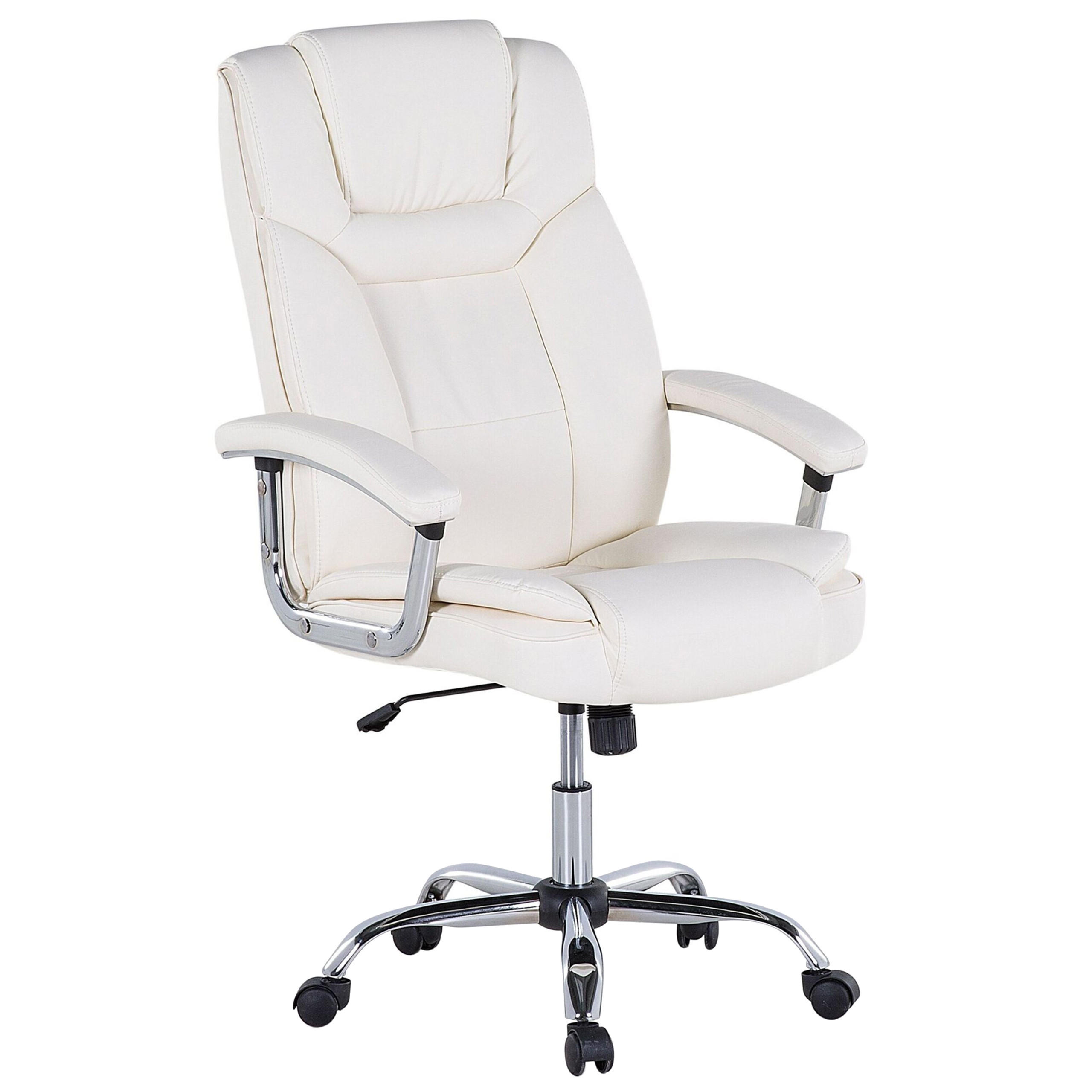 BÜROSTUHL Kunstleder Beige Advance - Beige, Kunststoff/Textil (66/100/66cm) - Beliani