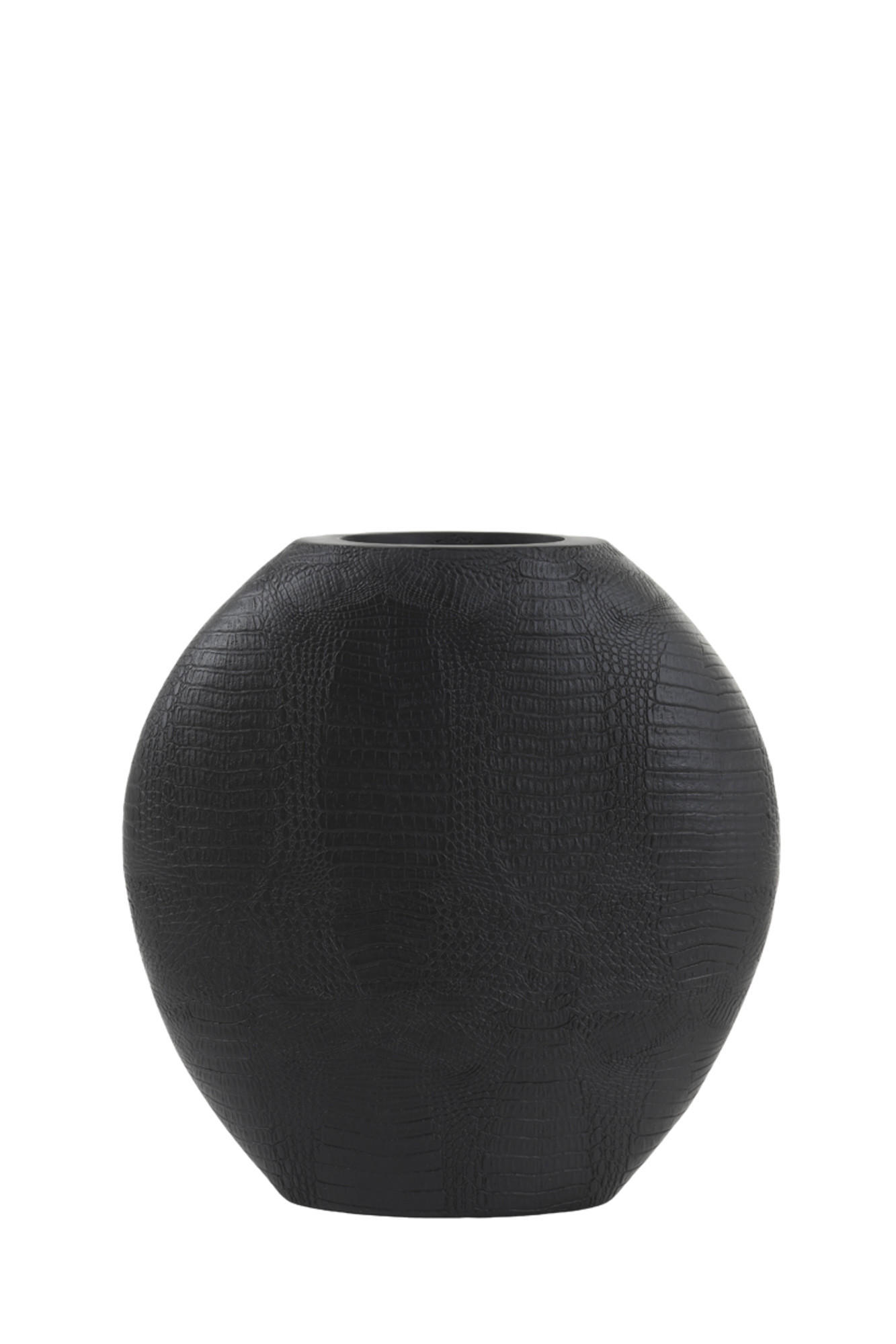 VASE Skeld Schwarz 39/11/40 cm - Schwarz, Kunststoff (40cm) - Light & Living