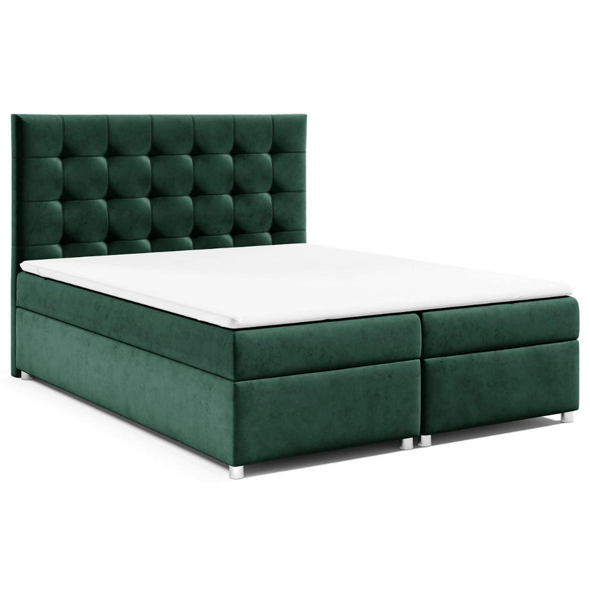 BOXBETT mit Bettkasten Trinity K-12 Bonellfederkern - Grün, Holz/Holzwerkstoff (180/200cm) - Best For Home