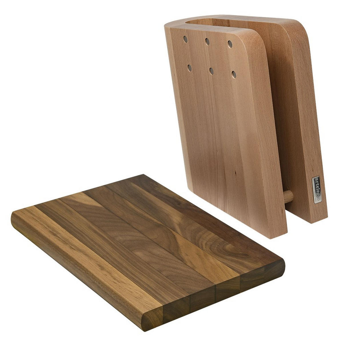 MESSERBLOCK Beige 24/10/24 cm AL86 - Beige, Holz (10/24/24cm) - ArteLegno
