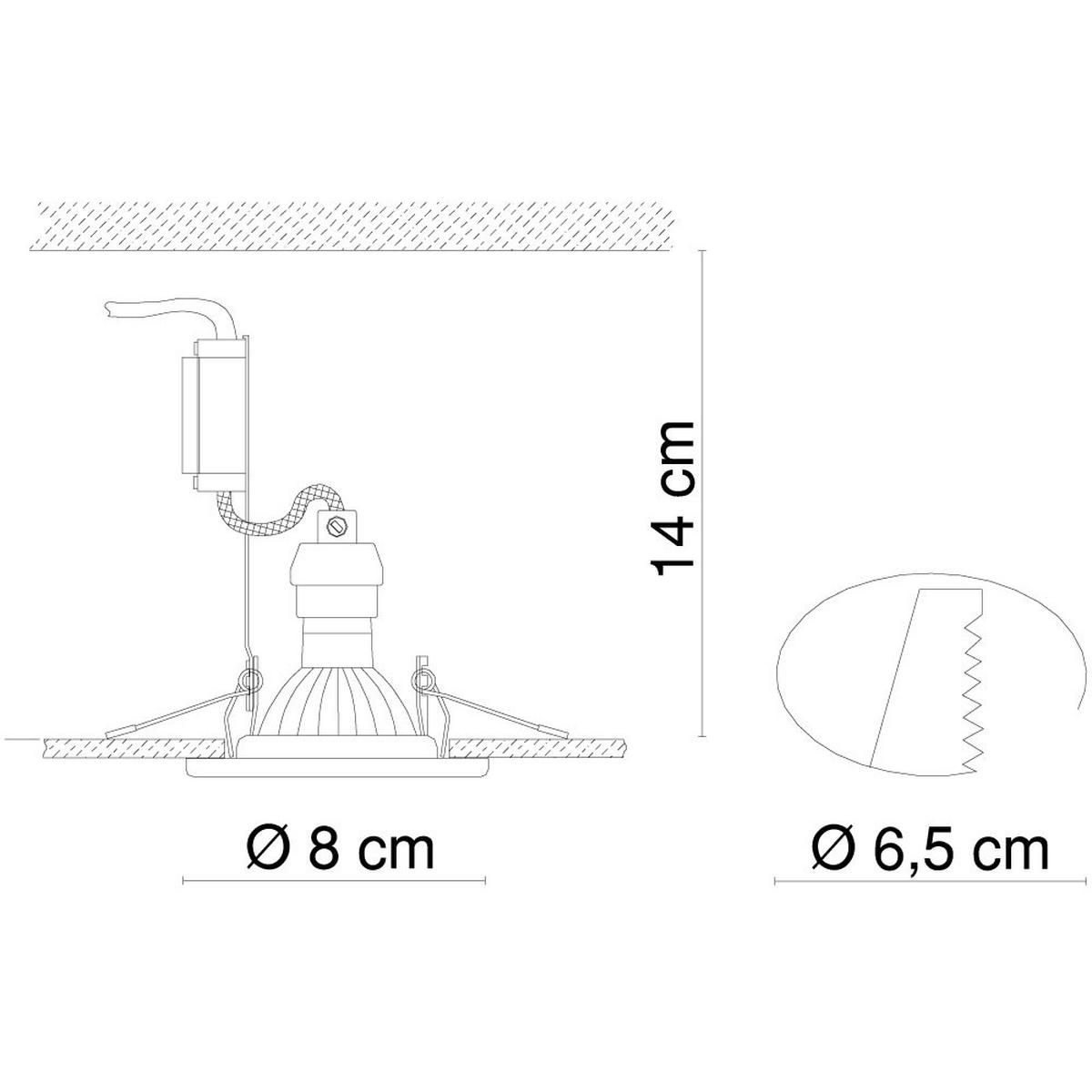 LED EINBAUSTRAHLER Metall Chrom Silber rund 3er Set - Silberfarben, Metall (8/8/13cm) - Globo Lighting