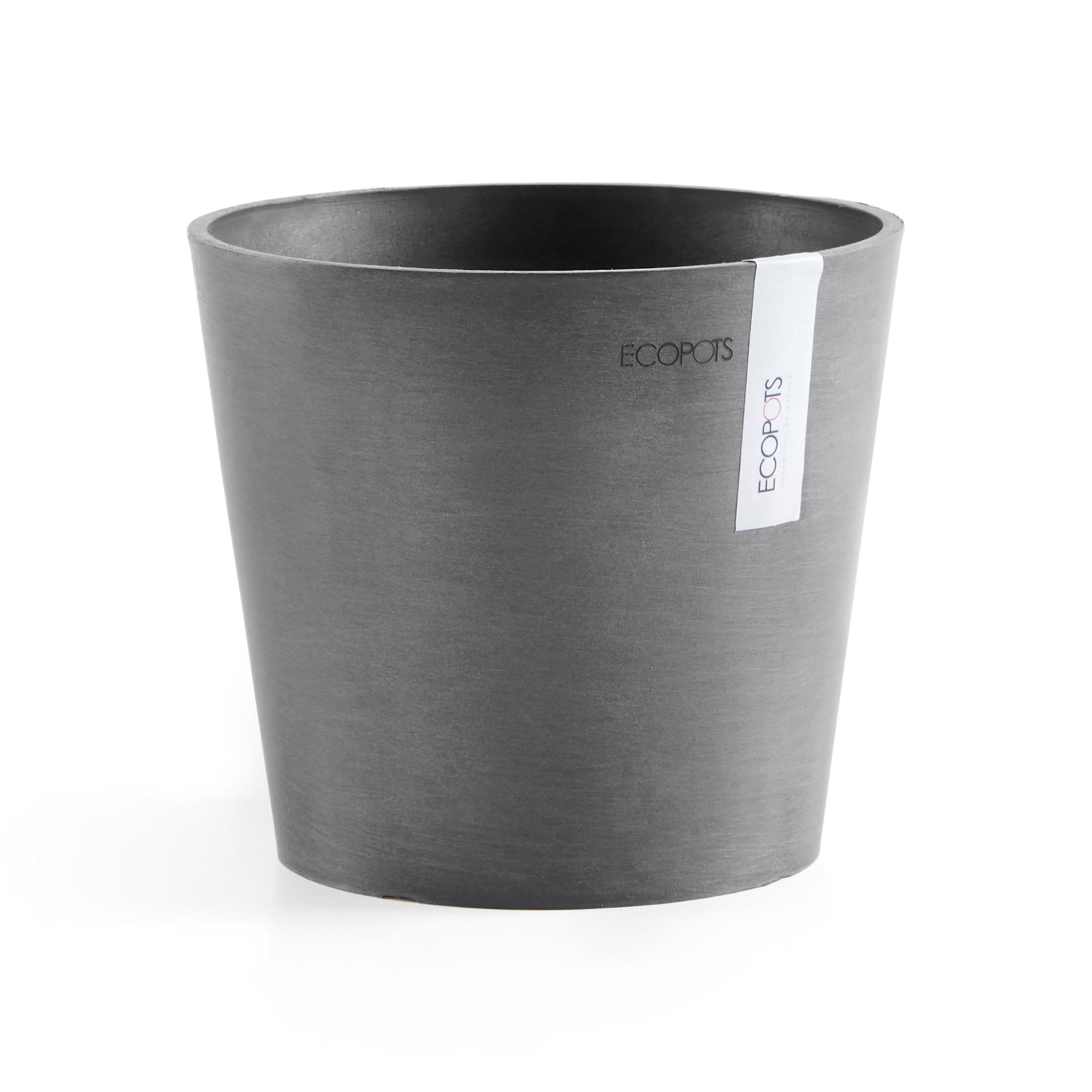 BLUMENTOPF Amsterdam 17/14,7 cm Grau - Grau, Kunststoff (17/14.7cm) - Ecopots