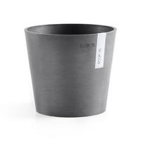 BLUMENTOPF Amsterdam 17/14,7 cm Grau - Grau, Kunststoff (17/14.7cm) - Ecopots
