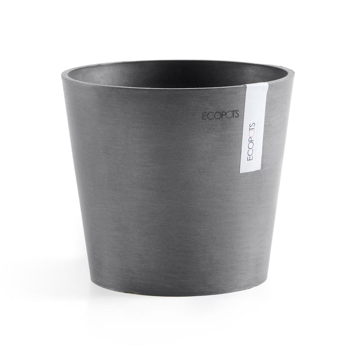 BLUMENTOPF Amsterdam 17/14,7 cm Grau - Grau, Kunststoff (17/14.7cm) - Ecopots