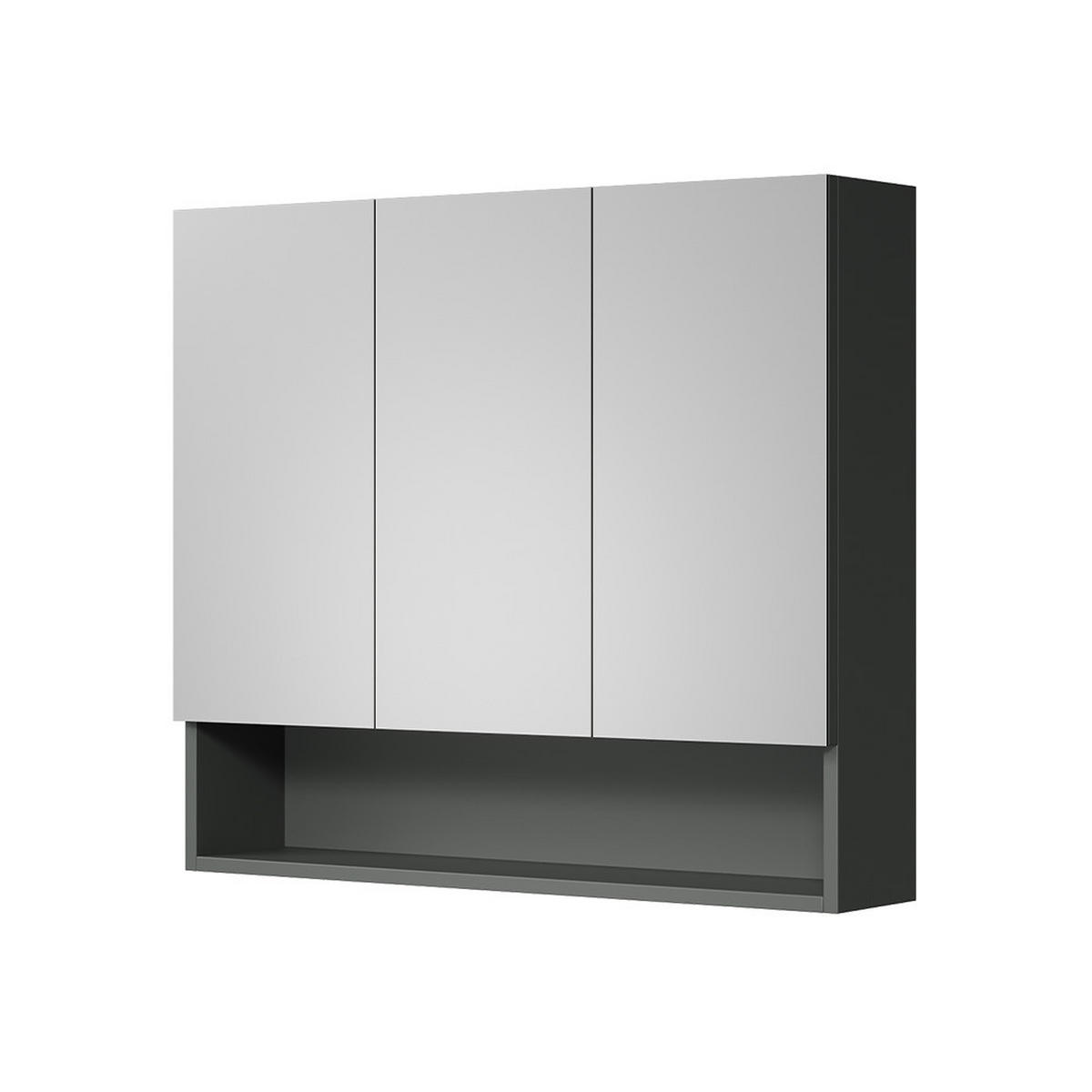 SPIEGELSCHRANK Willow Artisan 80 x 70 cm - Anthrazit/Hellgrau, Holzwerkstoff (80/70/17cm) - Vicco