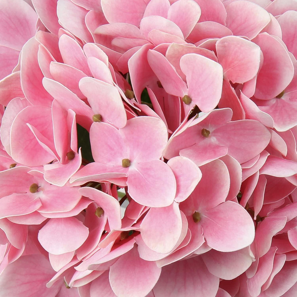 KUNSTBLUME Hortensie Real-Touch 2 Stück Light Pink 63 cm - Rosa, Kunststoff (10cm)