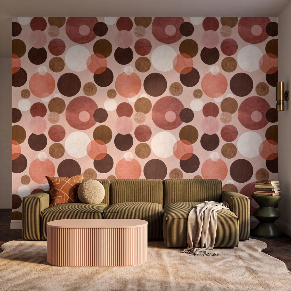 TAPETE - Kreise - Modern - Farbenfroh - 300x240 cm - Multicolor, Papier (300/240cm) - OnlyWow