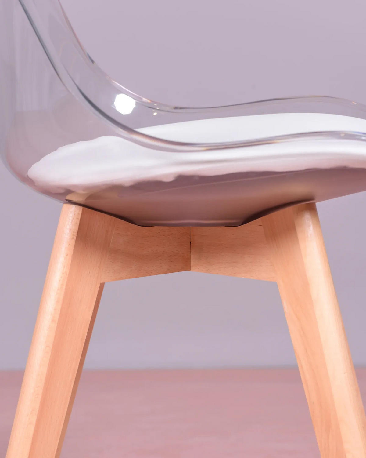 STÜHL-SET 4 Stück Kunststoff Transparent - Transparent, Kunststoff (49/80/55cm) - Nest Dream