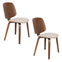ESSZIMMERSTUHL Walden Walnuss/Beige - 2 er Set - Beige, Kunststoff (51/83/55cm) - Housecraft Living