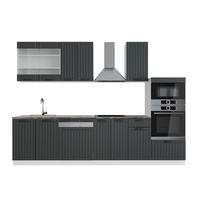 KUHINJSKI BLOK Fame-Line Antracitna podeželska hiša/bela 300 cm z visoko omaro, DP Antracit - bela/antracit, leseni material (300/153.6/60cm) - Vicco