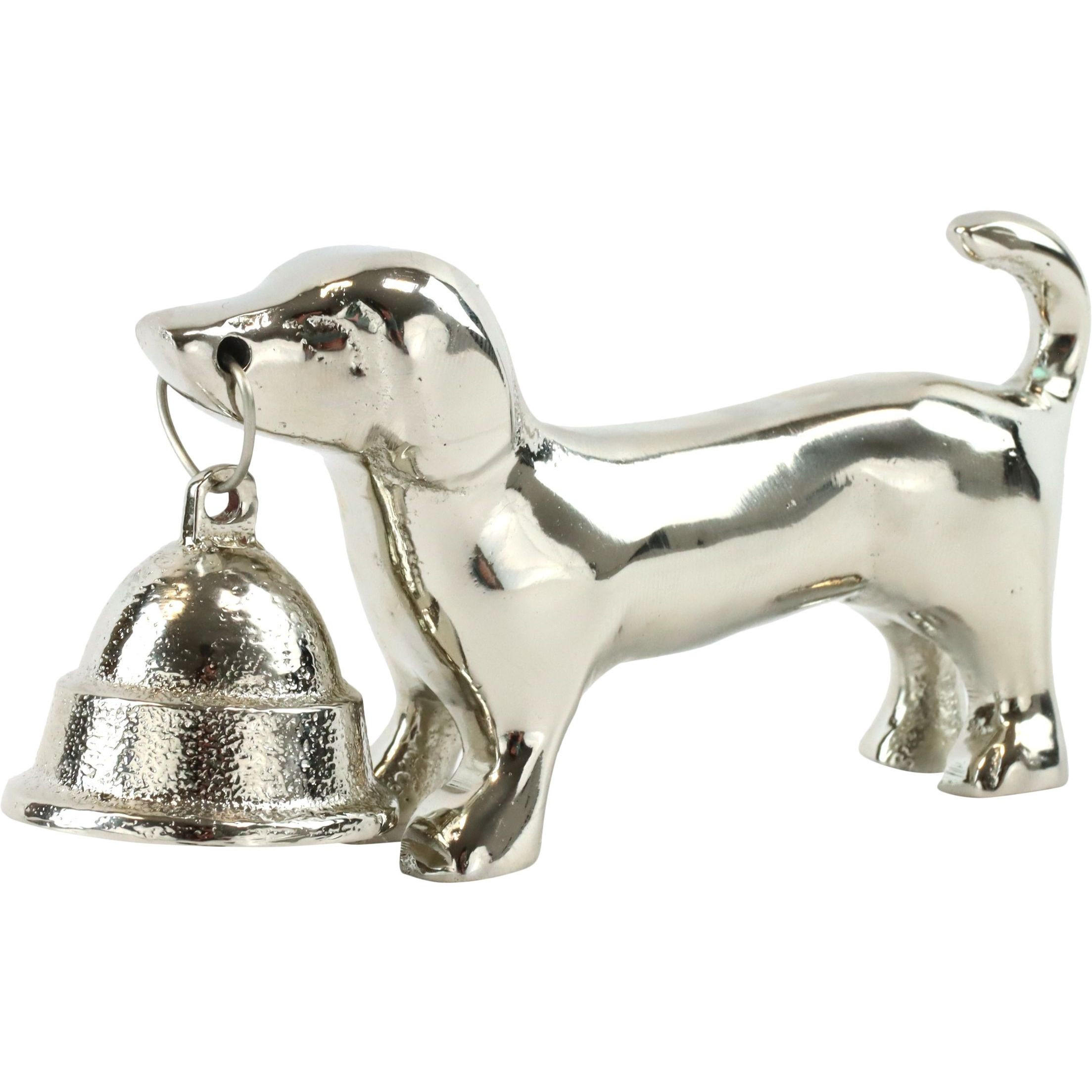 DEKOOBJEKT Dackel - Silberfarben, Metall (12/6.5/4cm) - FURNARO