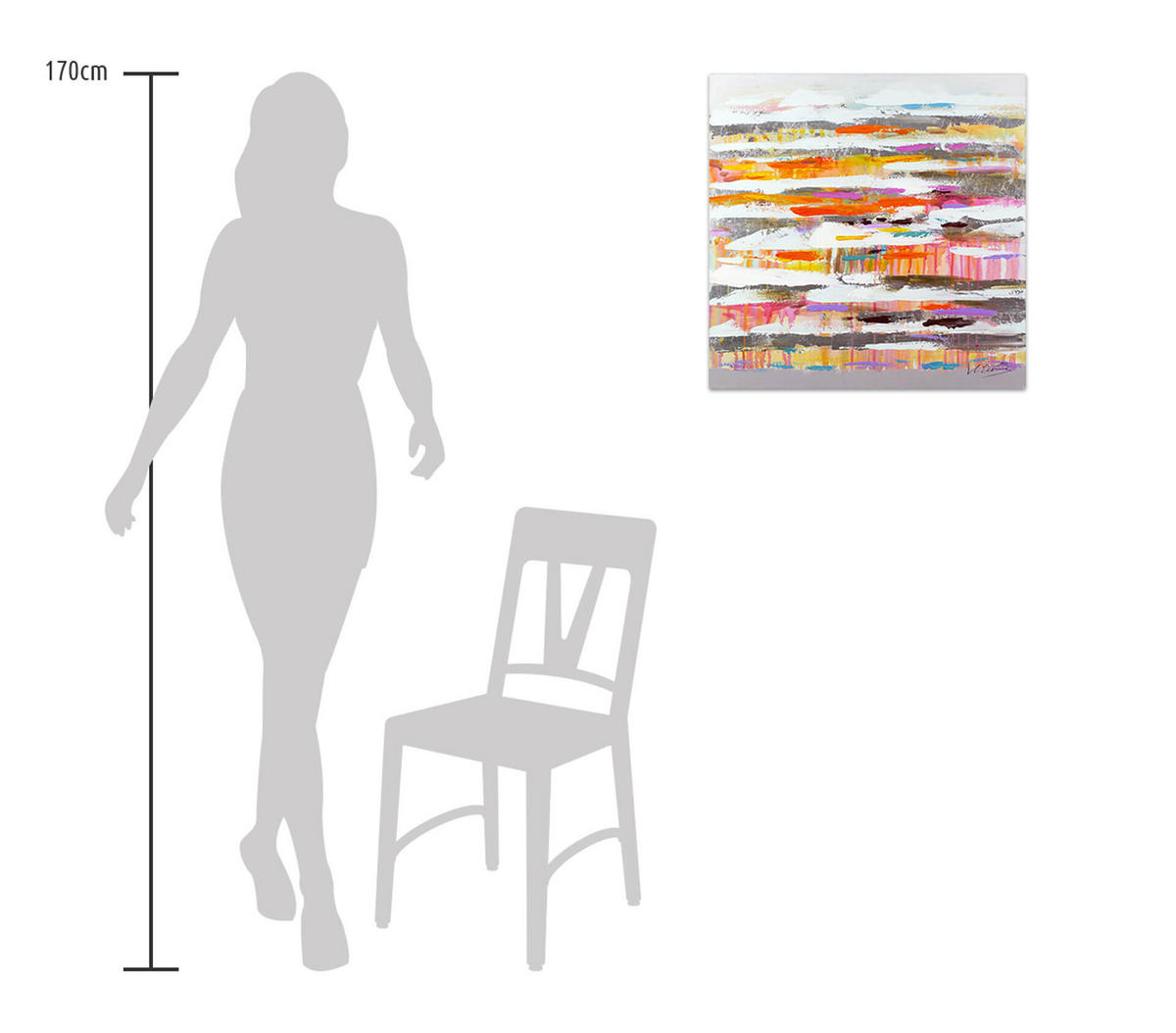 ÖLGEMÄLDE 60/60 cm - Multicolor, Holz/Textil (60/60cm) - KUNSTLOFT