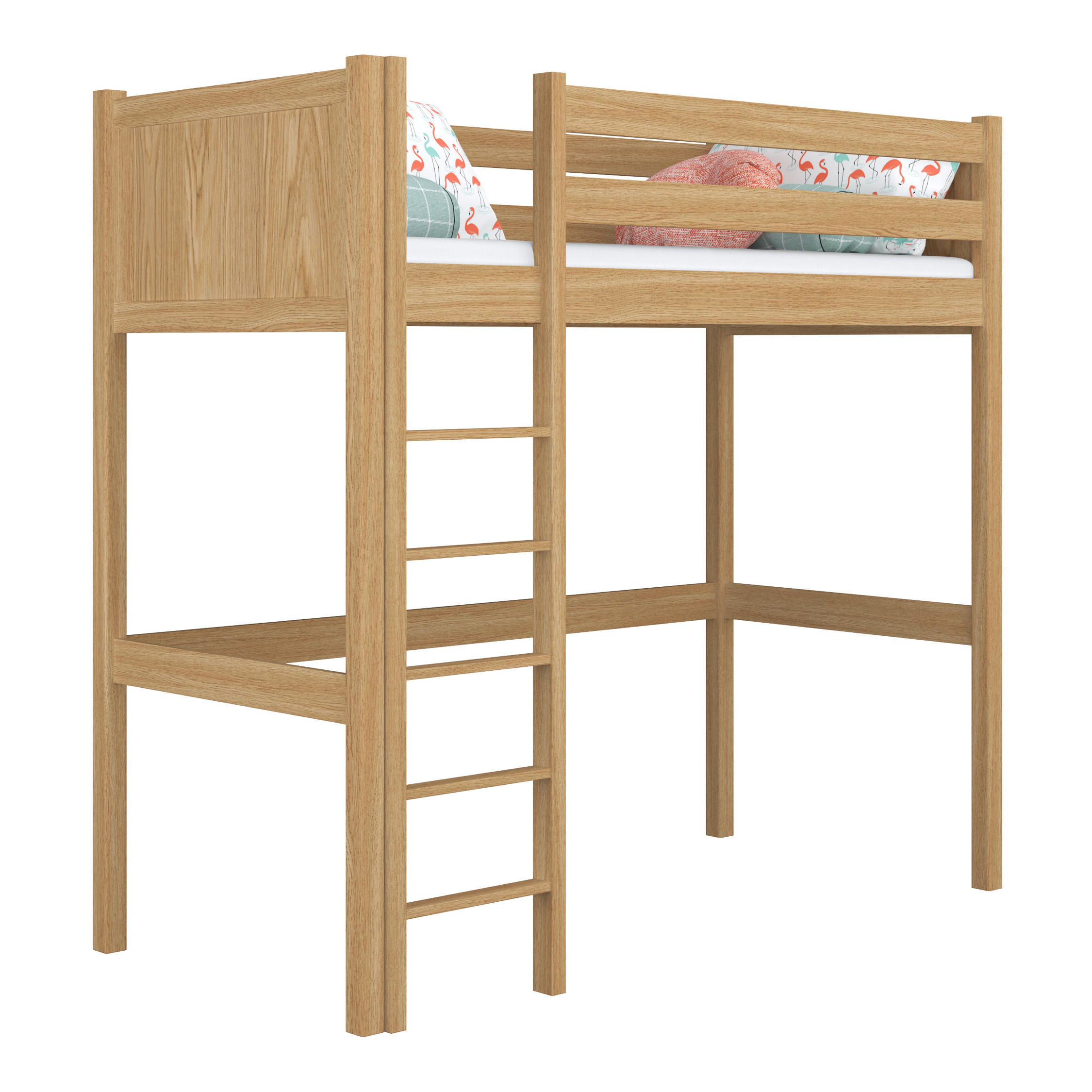 N-Wood Hochbett Eiche Artisan 90x190 cm