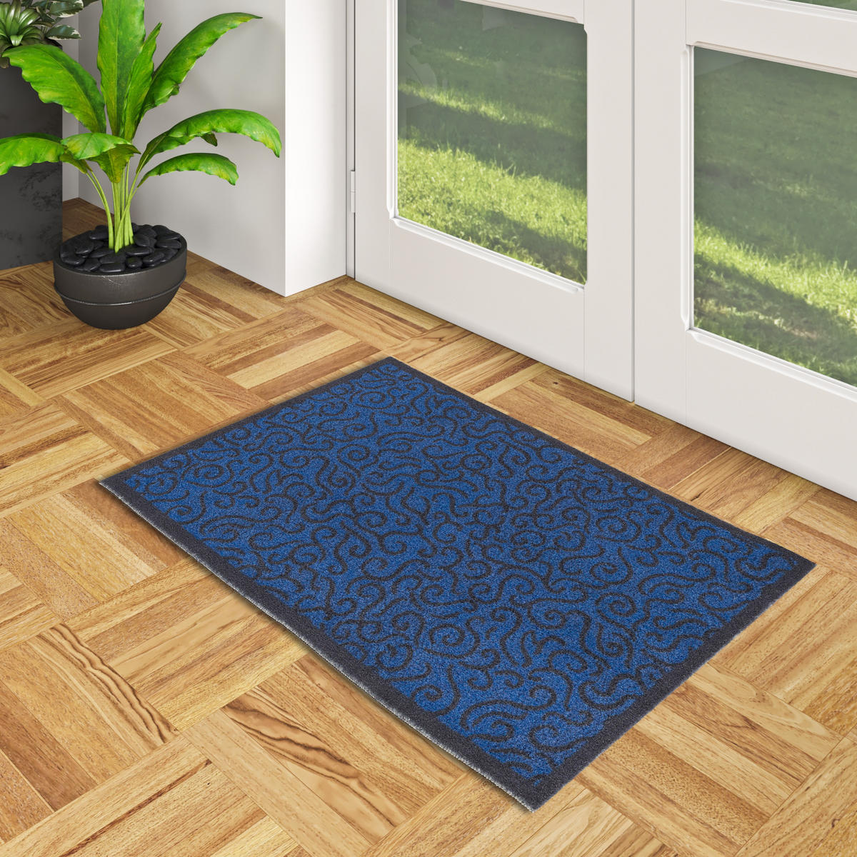 FUSSMATTE SAUBERLAUF SUPERCLEAN - Blau, Textil (60/90cm) - Pergamon