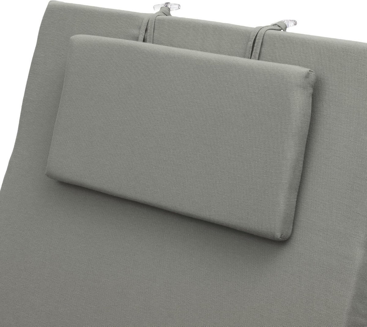 ROLLLIEGENAUFLAGE Loft RL 200x60x5cm Hellgrau (2tlg) - Hellgrau, Textil (60/10/200cm) - Beautissu 