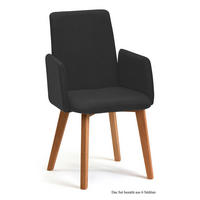 ARMLEHNSTUHL (6er-Set) Darcie 52x92x60 Eiche geölt/Anthrazit - Eichefarben/Anthrazit, Kunststoff (60/92/52cm) - 58aufmkessel