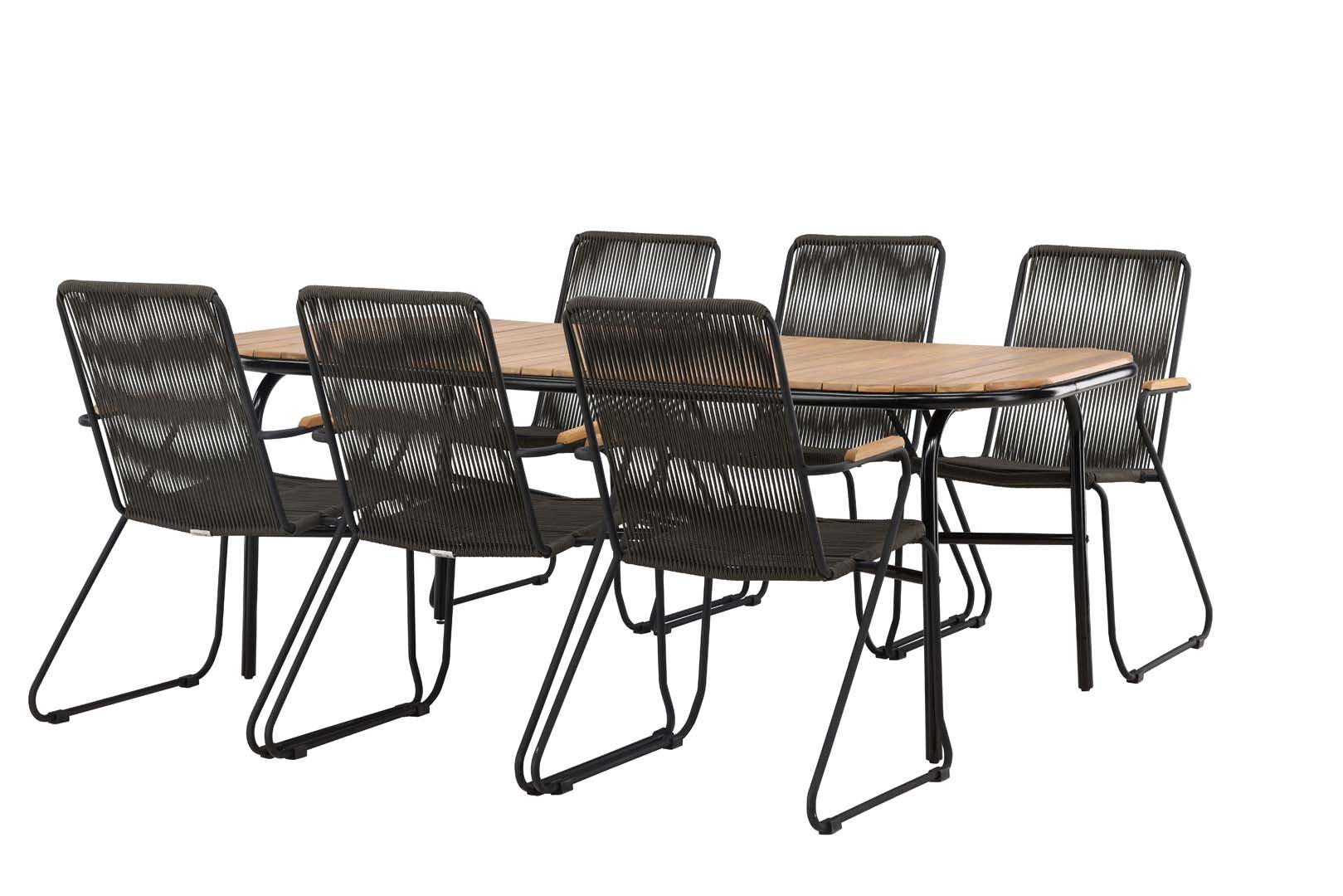 GARTENSET schwarz - Schwarz, Holzwerkstoff - ebuy24