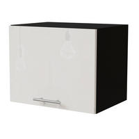 KLAPPHÄNGESCHRANK Essen W4B/45 Weiß Hochglanz / Schwarz Matt 45 / 32,5 / 36cm - Weiß Hochglanz/Schwarz, Holz/Holzwerkstoff (45/36/32.5cm) - Feldmann-Wohnen