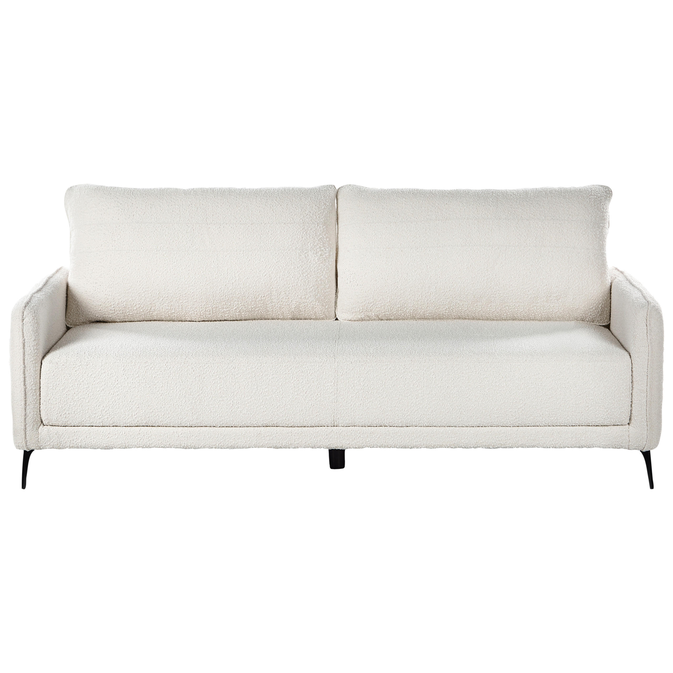 SCHLAFSOFA 3-Sitzer Bouclé Cremeweiß Heming - Creme, Textil (200/88/90cm) - Beliani