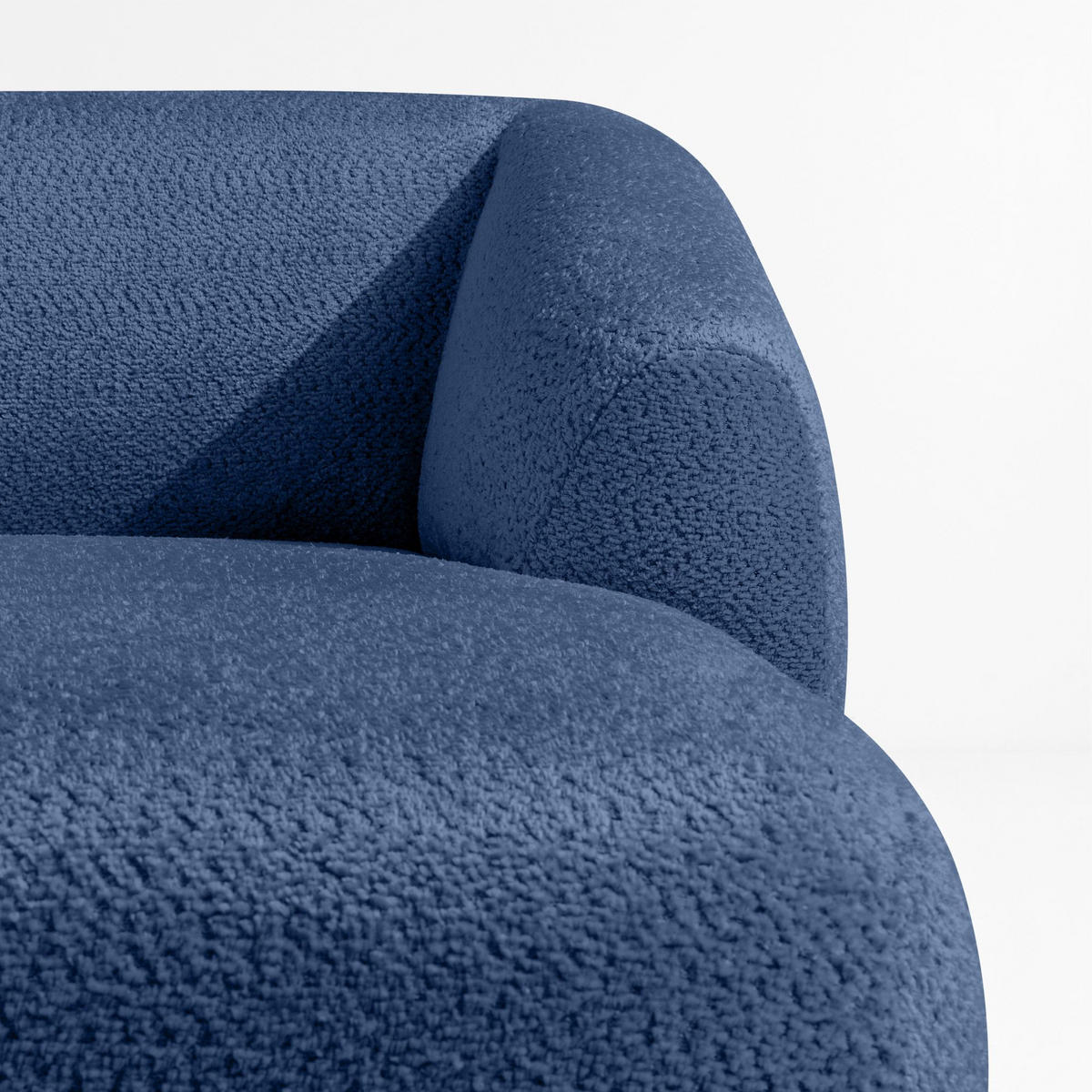 ECKSOFA RECHTS VIRA, Blau, Chenille - Blau/Schwarz, Holz/Holzwerkstoff (300/160cm) - KONSIMO®