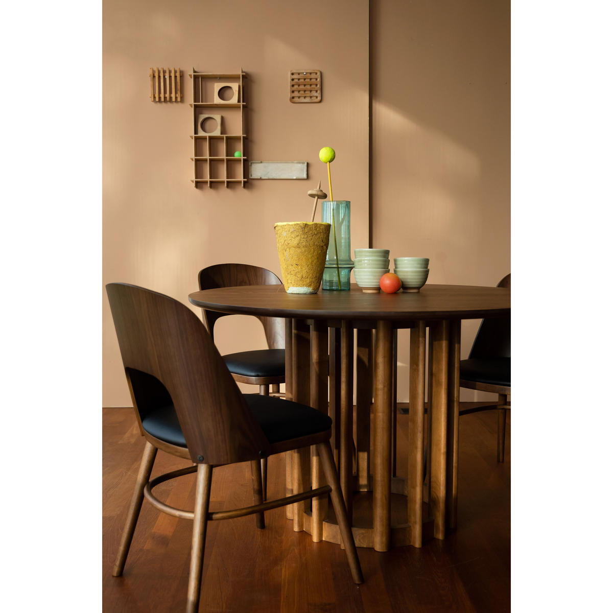 ESSZIMMERSTUHL Talika Braun - 2 er Set - Schwarz/Braun, Holz (45/81.5/59cm) - Dutchbone