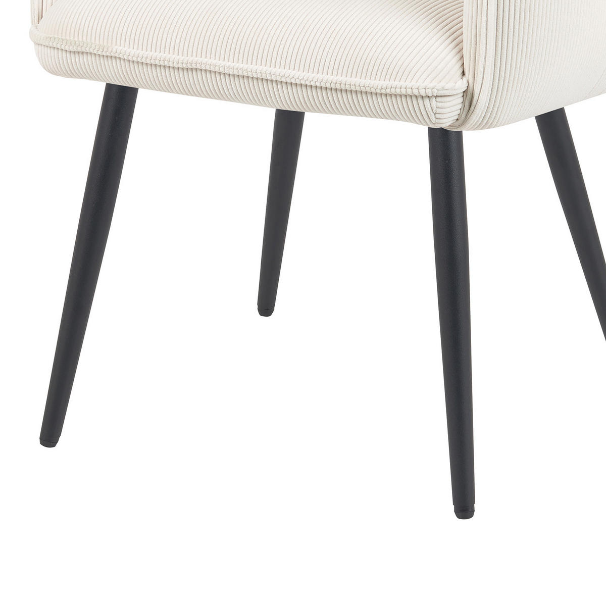 ESSZIMMERSTUHL Mika-Ayla - Creme/Schwarz, Textil/Metall (60/88/63cm) - DUBI Möbel