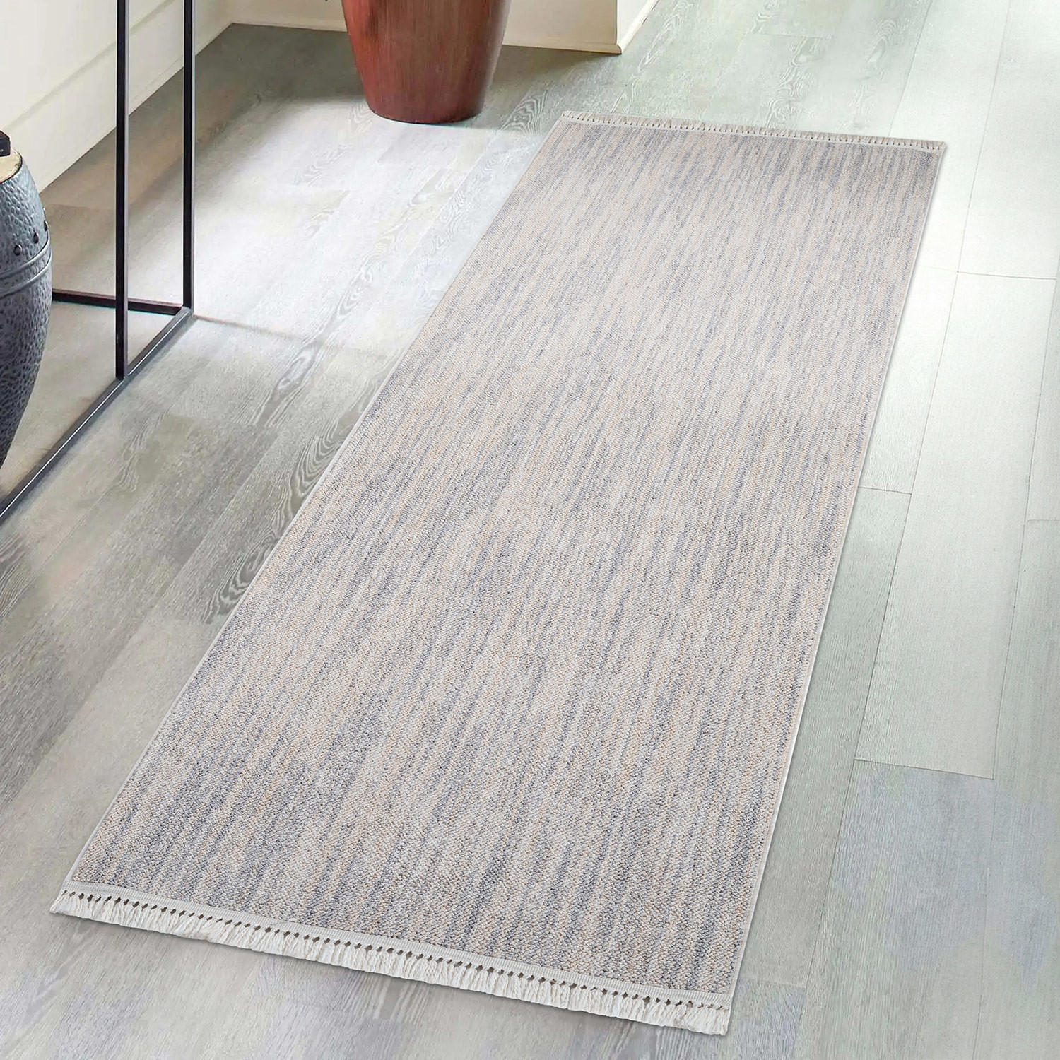 KURZFLOR-TEPPICH Clasico 0052 Grau 80x300 cm - Grau, Textil (80/300cm) - carpet city