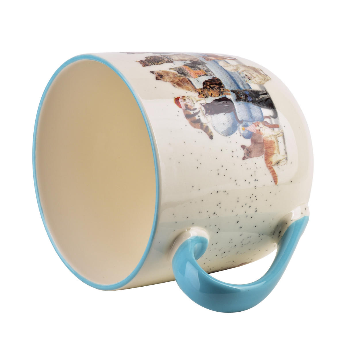 KUBEK JULES, porcelán, bílá - modrá, keramika (0.41L) - Mondex