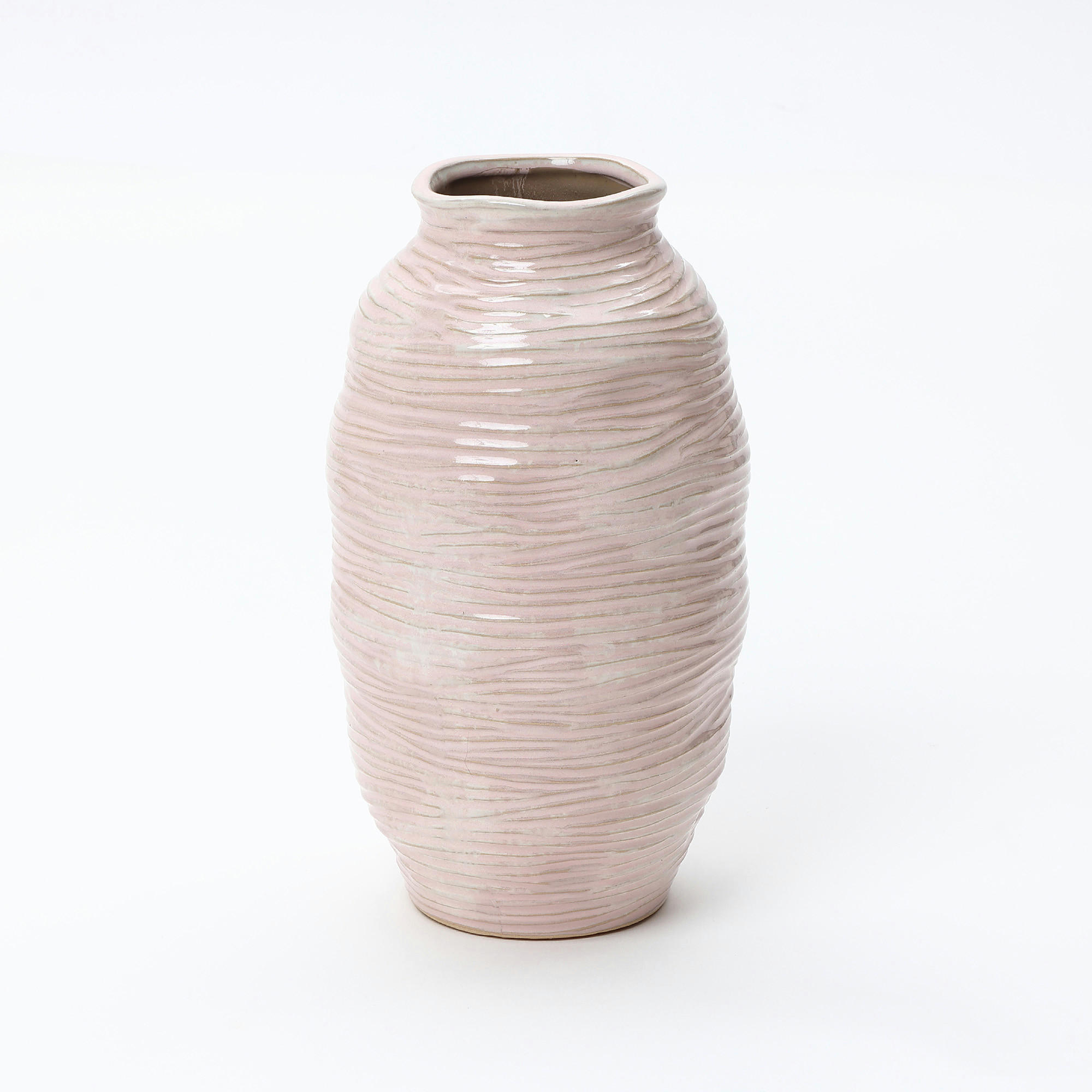 VASE,Ø 18 x H 31.5 cm - Roségold, Keramik (31.5cm) - Hometopia