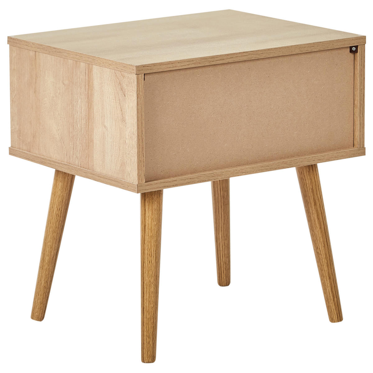 NACHTTISCH Heller Holzfarbton Albany - Hellbraun, Holzwerkstoff (48/51/40cm) - Beliani