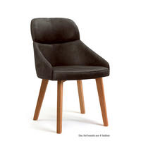 ESSZIMMERSTUHL (4er-Set) Dasya 52x82x63 Eiche geölt/Espresso - Eichefarben/Dunkelbraun, Kunststoff (63/82/52cm) - 58aufmkessel