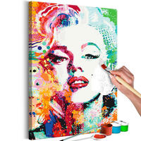 MALEN NACH ZAHLEN Bunt 40/60 cm - Multicolor, Textil (40/60cm) - KUNSTLOFT