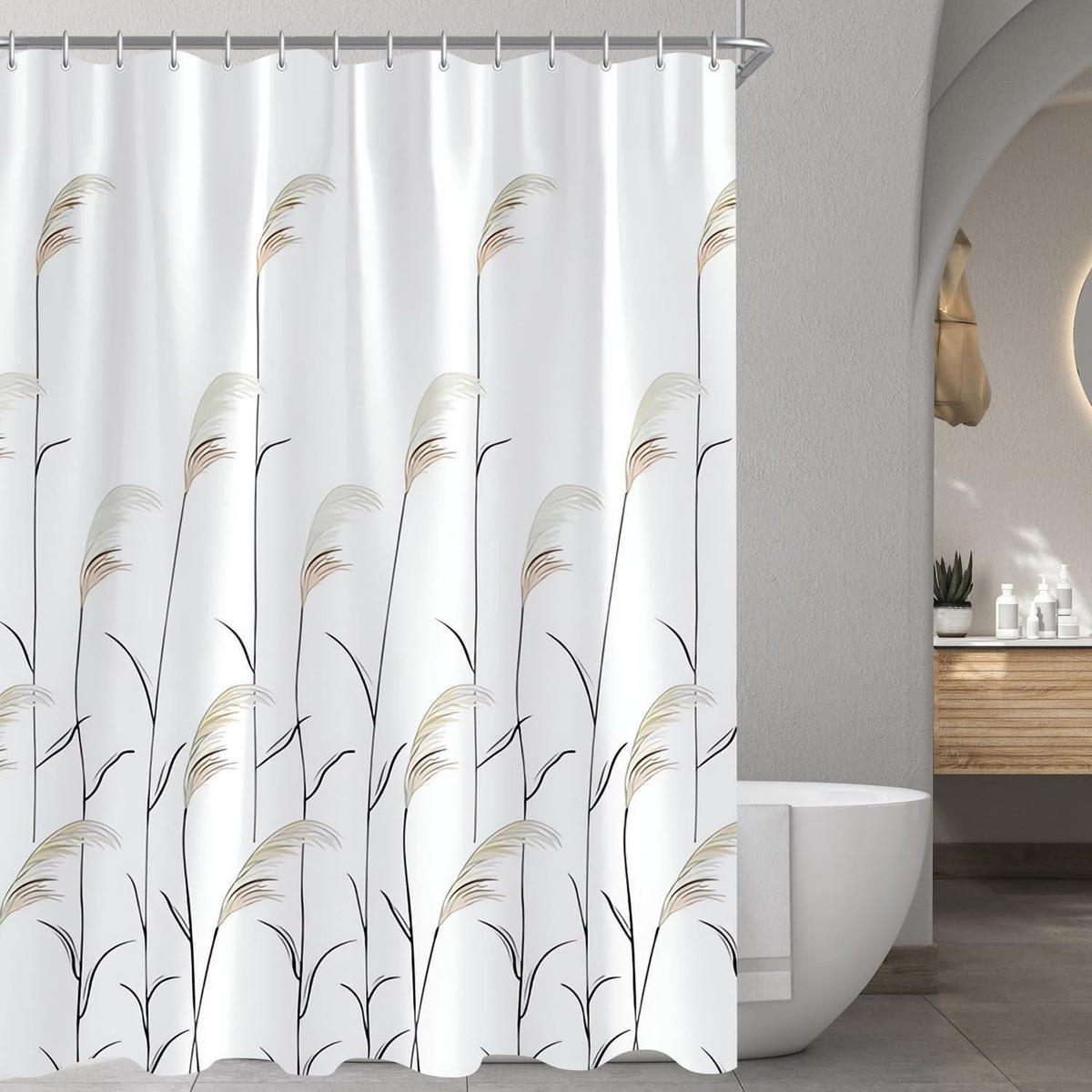 DUSCHVORHANG Weizenohr 80 x 200 cm Wasserabweisend Antischimmel Waschbar - Multicolor, Textil (80/200cm)